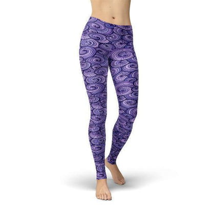 Jean Purple Swirls Leggings